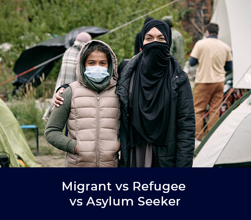 Migrant vs Refugee vs Asylum Seeker, immigration services